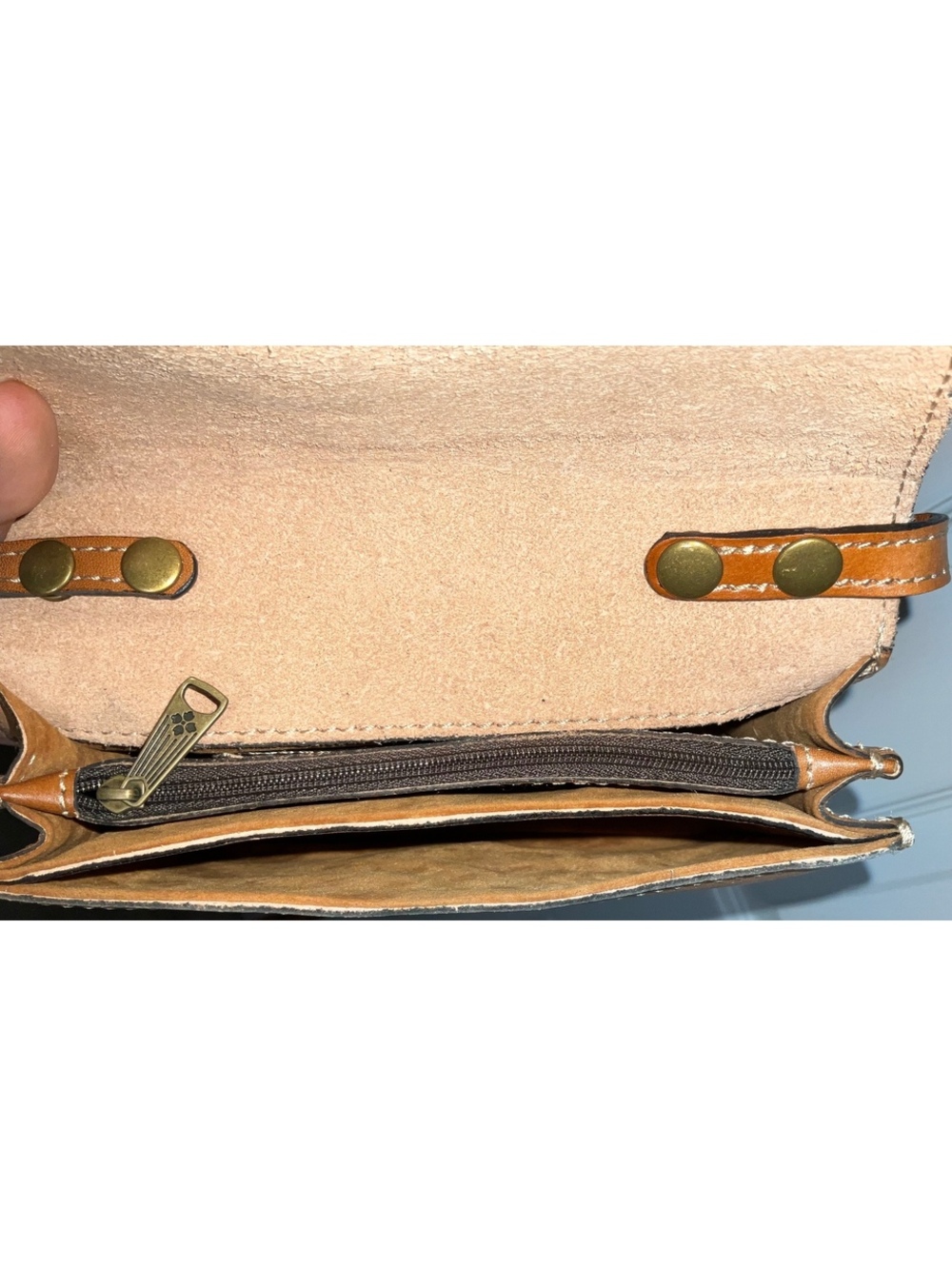 Patricia Nash Italian Leather Crossbody Bag with Map Design - Picture 5 of 9